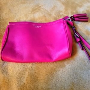 Small Coach clutch with wrist strap
